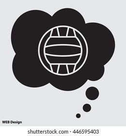 Web line icon. Water polo