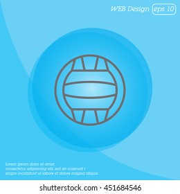 Web line icon. Water polo