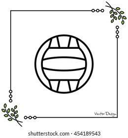 Web line icon. Water polo