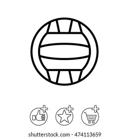 Web line icon. Water polo