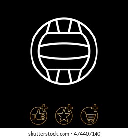 Web line icon. Water polo