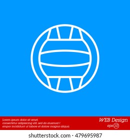 Web line icon. Water polo