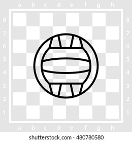 Web line icon. Water polo