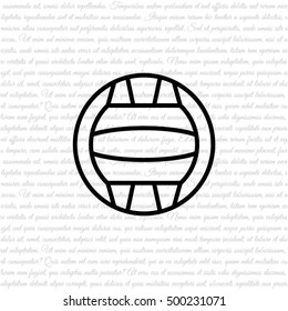 Web line icon. Water polo