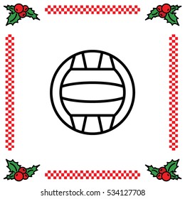 Web line icon. Water polo