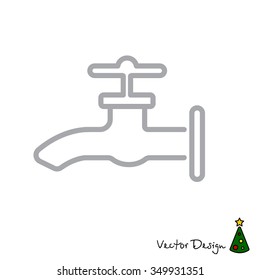 Web line icon. Water tap