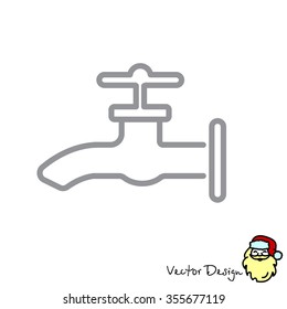 Web line icon. Water tap