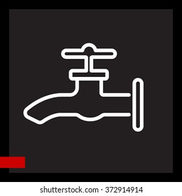 Web line icon. Water tap