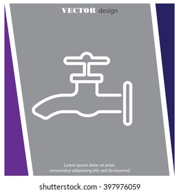 Web line icon. Water tap