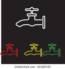 Web line icon. Water tap