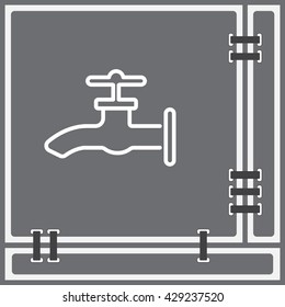 Web line icon. Water tap