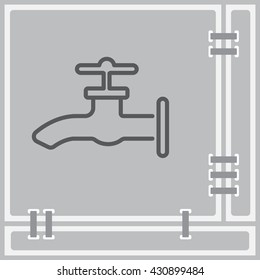 Web line icon. Water tap