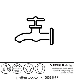 Web line icon. Water tap