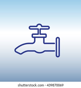 Web line icon. Water tap