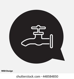 Web line icon. Water tap