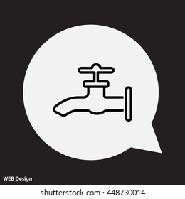 Web line icon. Water tap