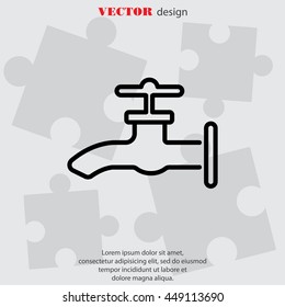 Web line icon. Water tap