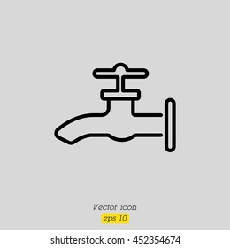 Web line icon. Water tap