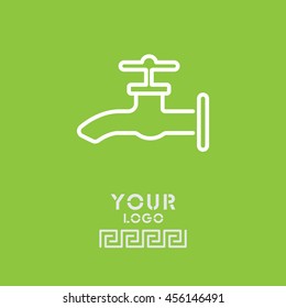 Web line icon. Water tap