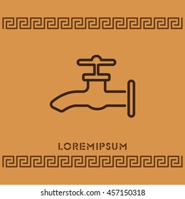 Web line icon. Water tap