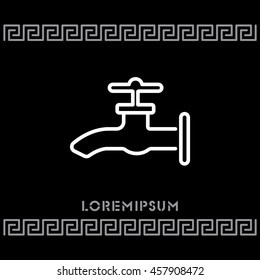 Web line icon. Water tap