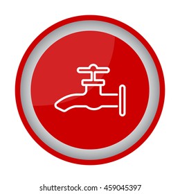Web line icon. Water tap