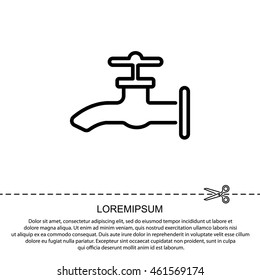 Web line icon. Water tap