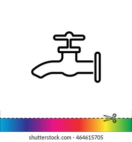 Web line icon. Water tap