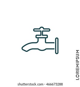 Web line icon. Water tap