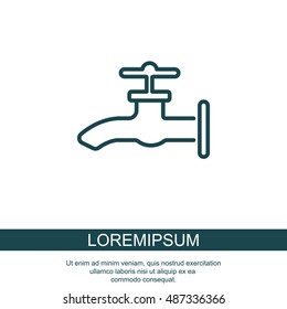 Web line icon. Water tap