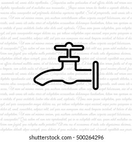 Web line icon. Water tap