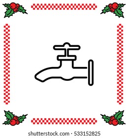 Web line icon. Water tap