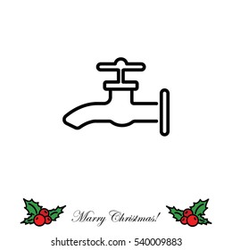 Web line icon. Water tap