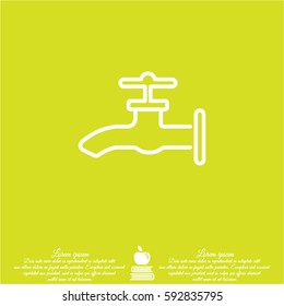 Web line icon. Water tap