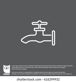 Web line icon. Water tap