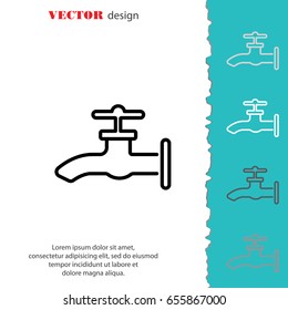 Web line icon. Water tap