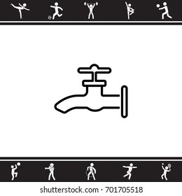 Web line icon. Water tap