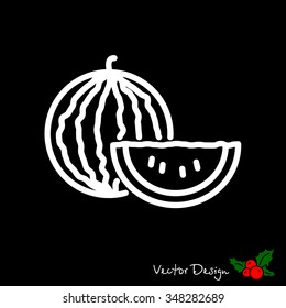 Web line icon. Watermelon