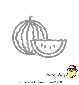 Web line icon. Watermelon