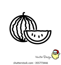 Web line icon. Watermelon
