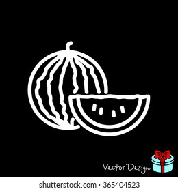 Web line icon. Watermelon