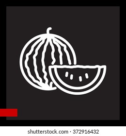 Web line icon. Watermelon