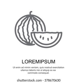 Web line icon. Watermelon