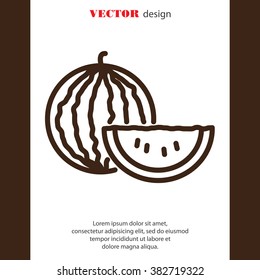 Web line icon. Watermelon