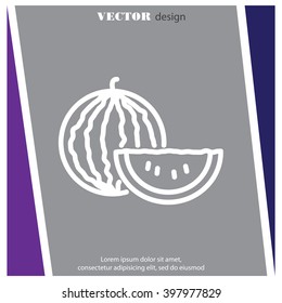Web line icon. Watermelon