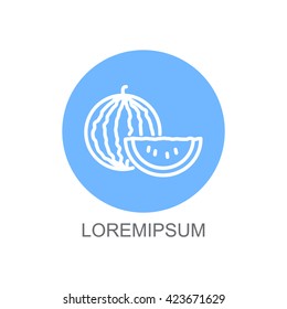 Web line icon. Watermelon