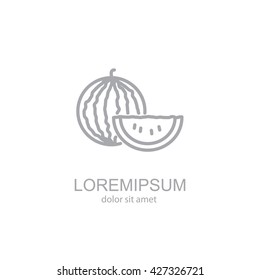 Web line icon. Watermelon