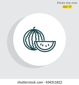 Web line icon. Watermelon