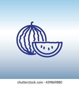 Web line icon. Watermelon