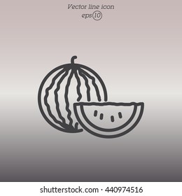 Web line icon. Watermelon